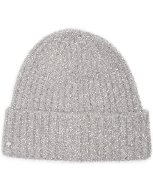 Kate Spade Tinsel Knit Beanie in Gray | Lyst display picture 2