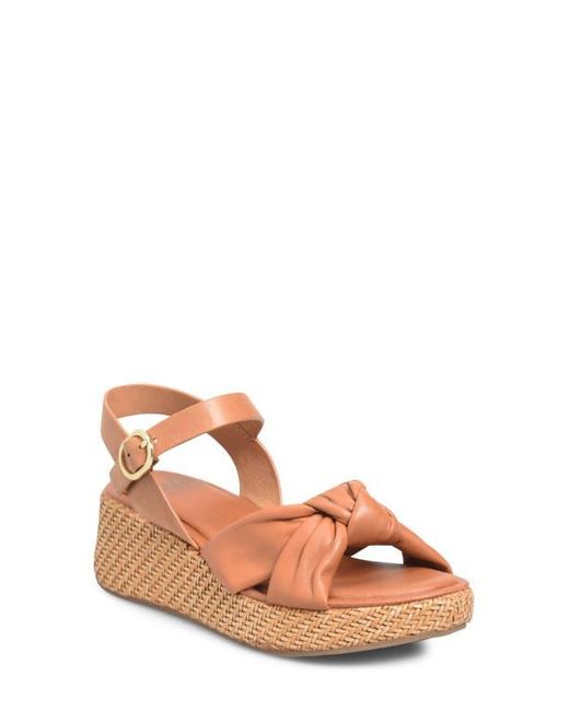 Söfft Brown Farah Basketweave Platform Sandal
