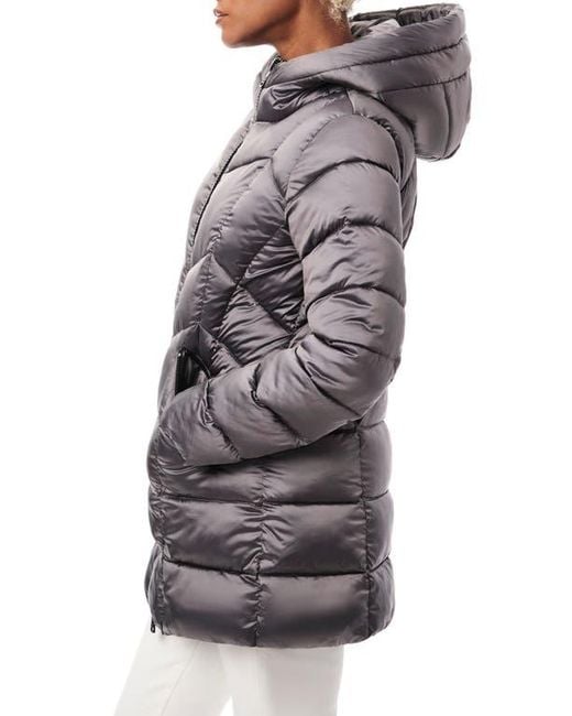 Bernardo Black Metallic Hooded Walker Coat