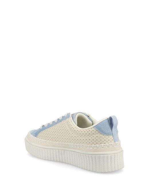 Journee Collection Blue Pazey Platform Sneaker