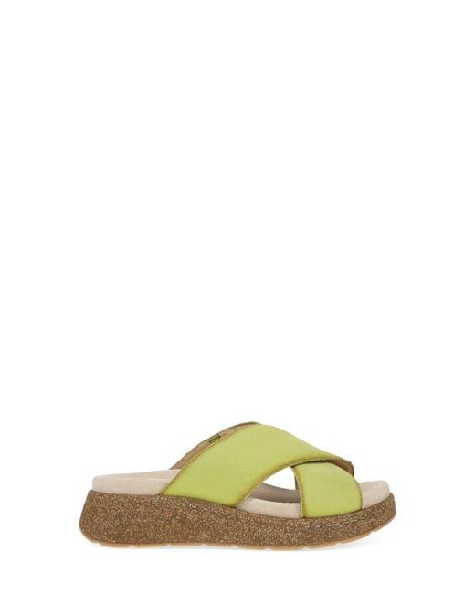 Dansko Green Bridget Platform Wedge Slide Sandal