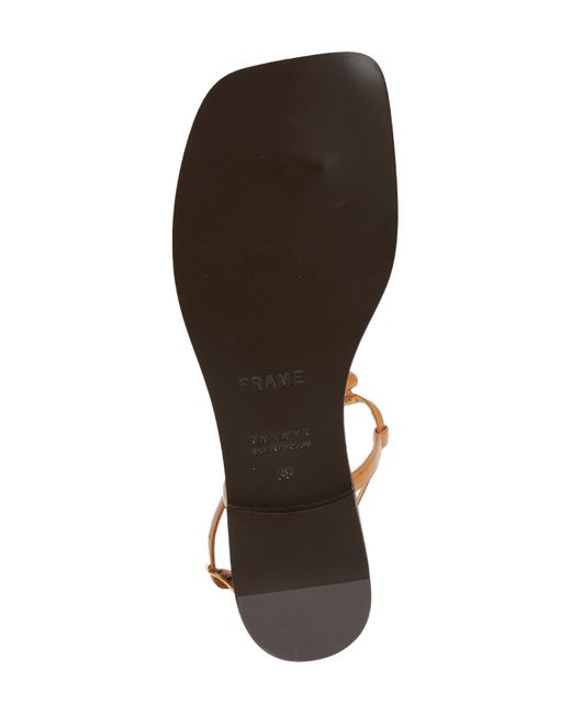 FRAME Brown Le Lunit T-strap Sandal