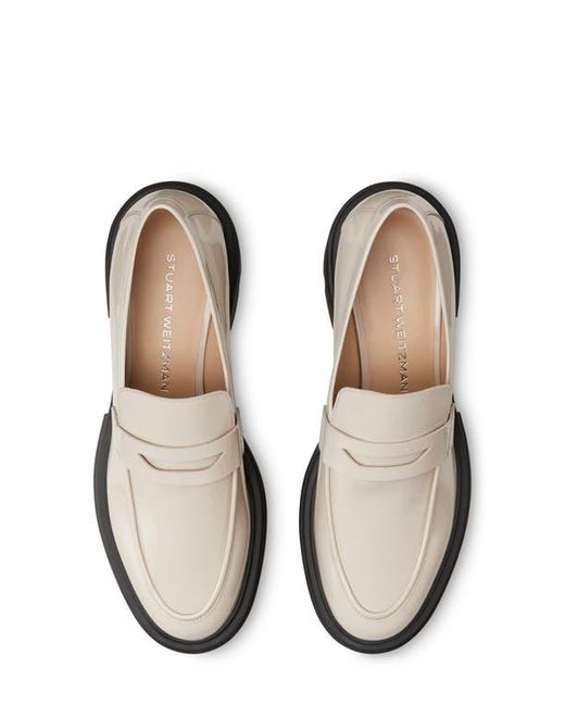 Stuart Weitzman White Soho Loafer