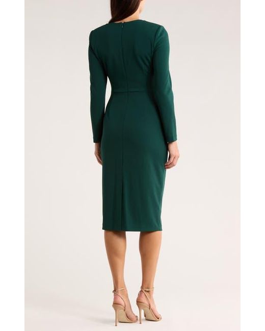 green emerald velvet dress Calvin Klein Green Dress With Back Zipper