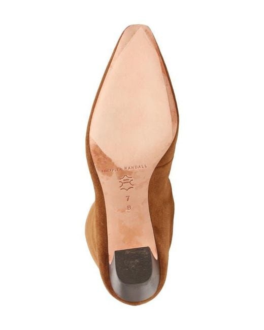 Loeffler Randall Brown Square Toe Stacked Heel Booties