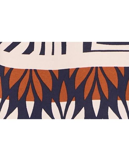 Halogen® Multicolor Print Tie Waist Wide Leg Pants