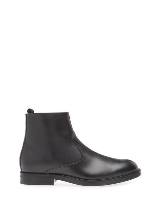 Boss Purple Dressletic Zip Leather Boot for men