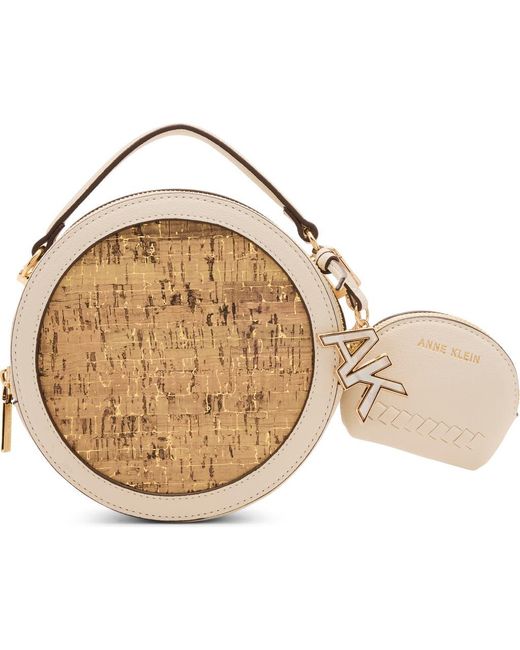Anne Klein Natural Top Handle Crossbody Bag