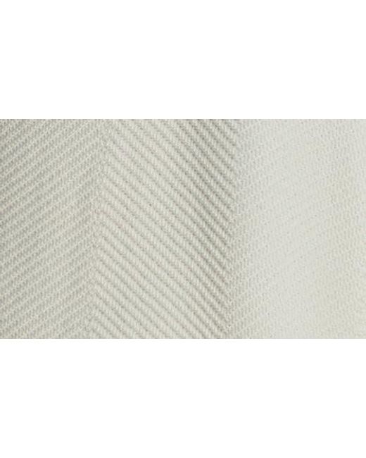 Karl Lagerfeld Gray Chevron Textured Johnny Collar Polo for men