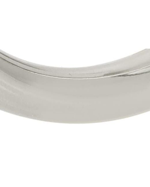 AllSaints White Thick Tube Hoop Earrings