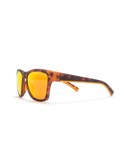 Hurley Orange Deep Sea 54mm Polarized Square Sunglasses for men