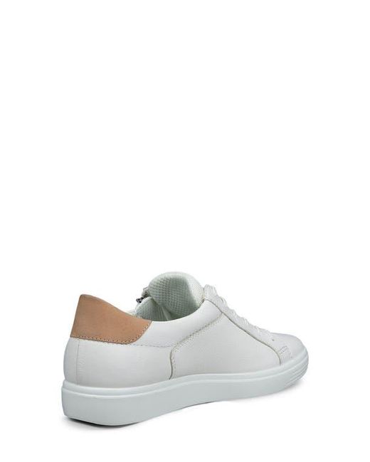 Ecco White Classic Zip Sneaker