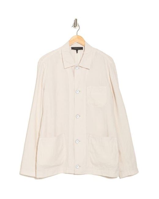 Rag & Bone Natural Evan Linen Chore Jacket for men