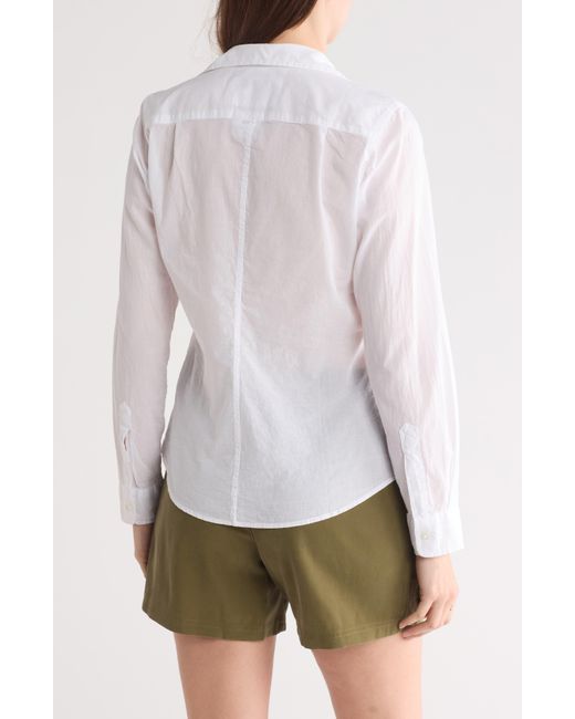 Frank & Eileen White Button-up Organic Cotton Shirt