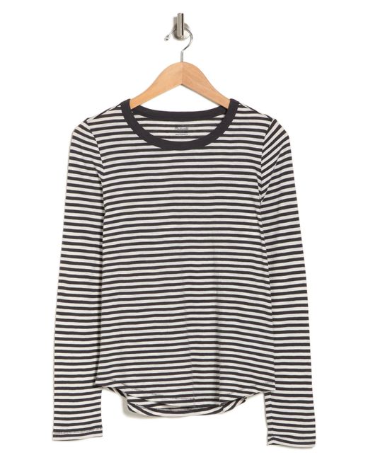 Madewell Black Whisper Stripe Long Sleeve T-shirt