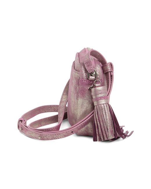 Hobo International Purple Small Renny Leather Crossbody Bag