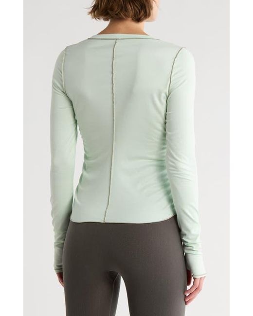 Free People Green Fp Movement Right On Run Long Sleeve Top
