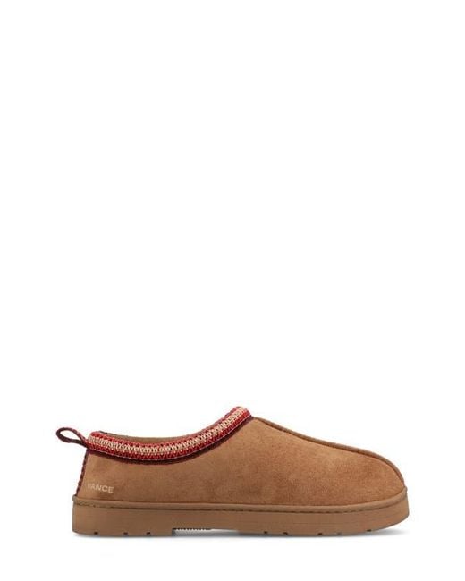 Vance Co. Brown Lance Leather Slipper for men