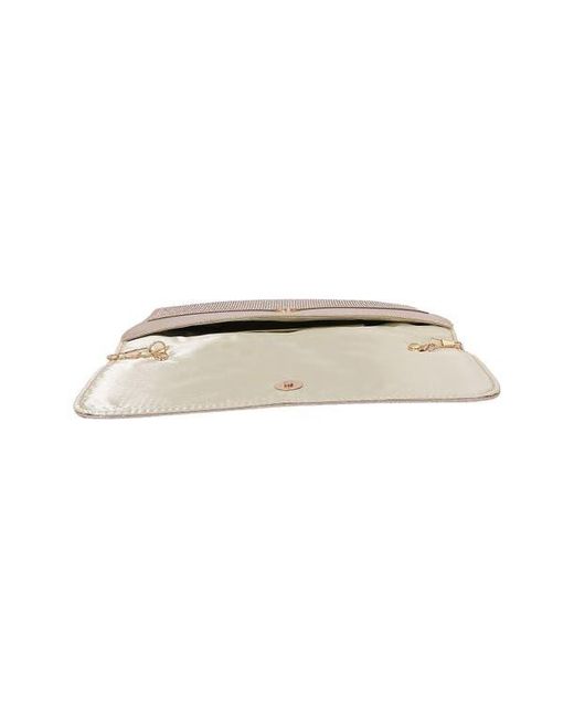 BERNESS Gray Rhinestone Envelope Clutch