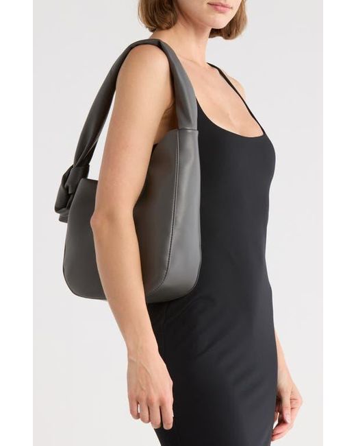 BCBGMAXAZRIA Gray Asymmetric Knot Shoulder Bag