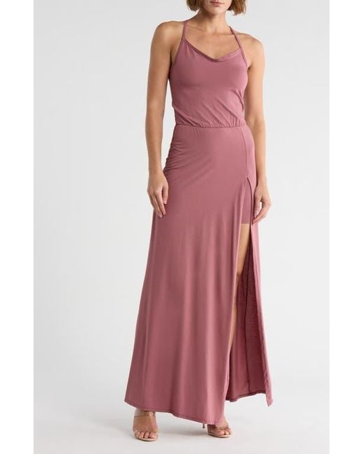 go couture sleeveless maxi dress Sleeveless Maxi Dress In Mocha
