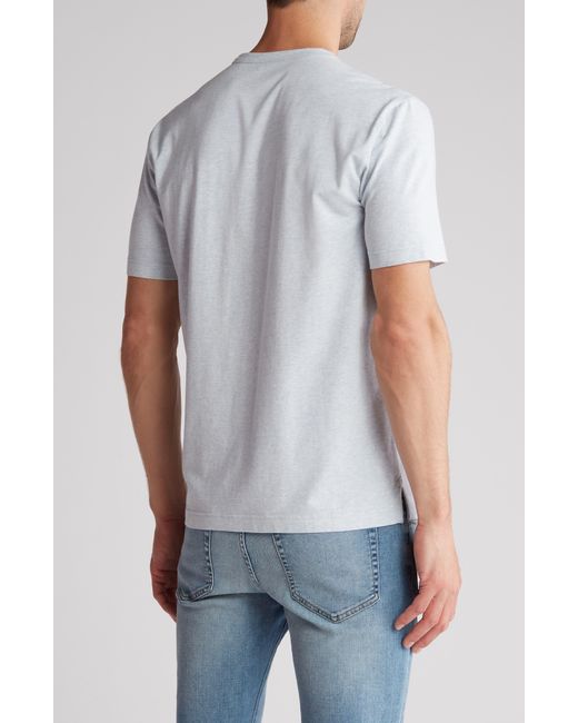 14th & Union White Crewneck Cotton & Modal T-shirt for men