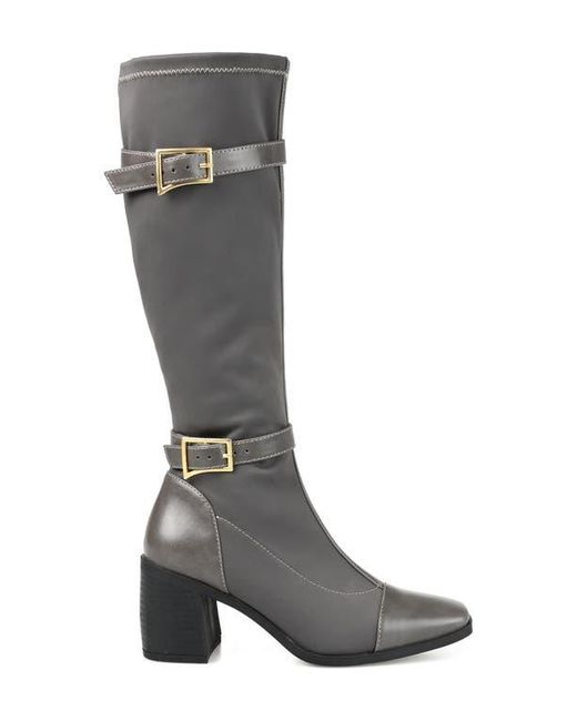 Journee Collection Black Gaibree Buckle Boot
