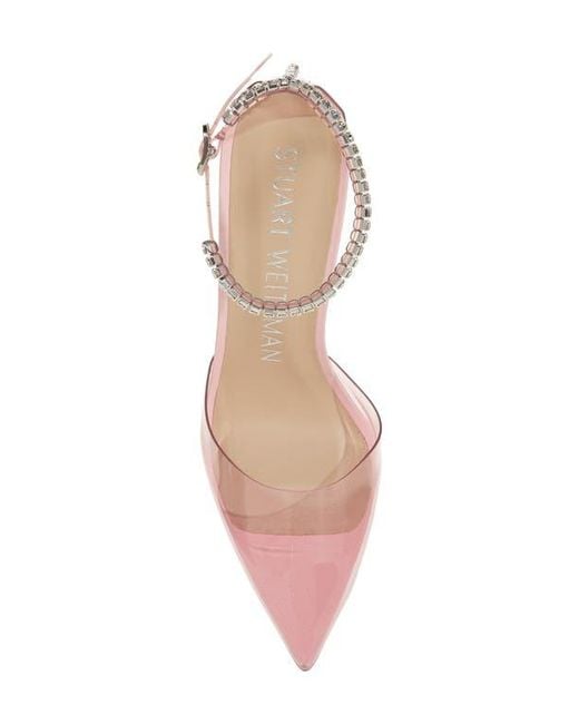 Stuart Weitzman Pink Glam 100 Strap Pump