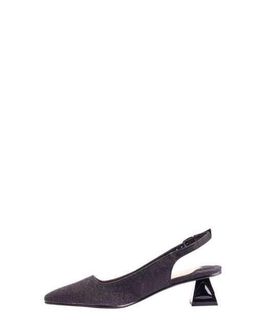 Lady Couture Black Ruby Slingback Pump