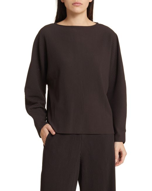 COS Black Double Knit Long Sleeve Top