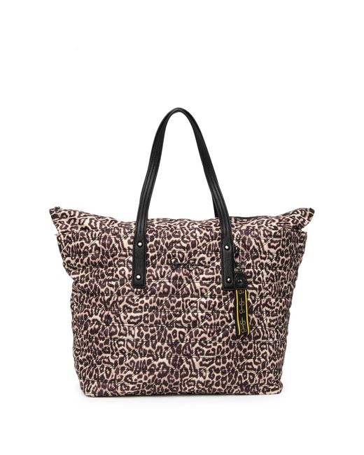 Jessica Simpson Brown Kaia Leopard Printed Tote Bag
