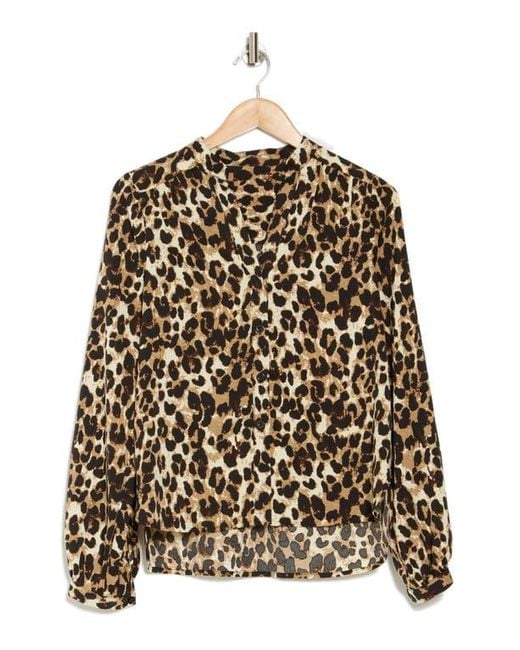 Wishlist Black Printed Button-Up Top