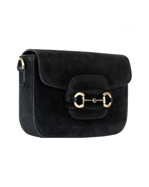 Persaman New York Black Suede Crossbody Bag