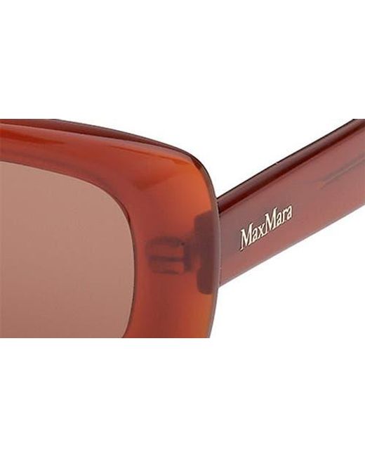 Max Mara Red 53Mm Rectangular Sunglasses for men