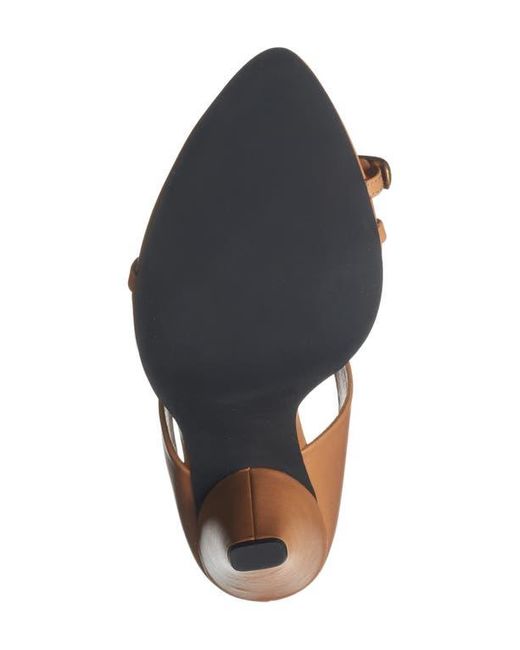 Rebecca Minkoff Brown Toe Ring Pointed Toe Slide Sandal