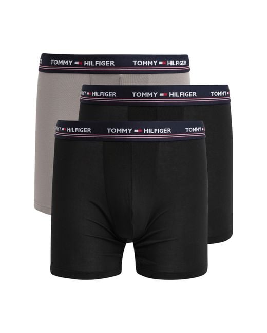 Tommy Hilfiger 3-pack Boxer Briefs in Black for Men | Lyst