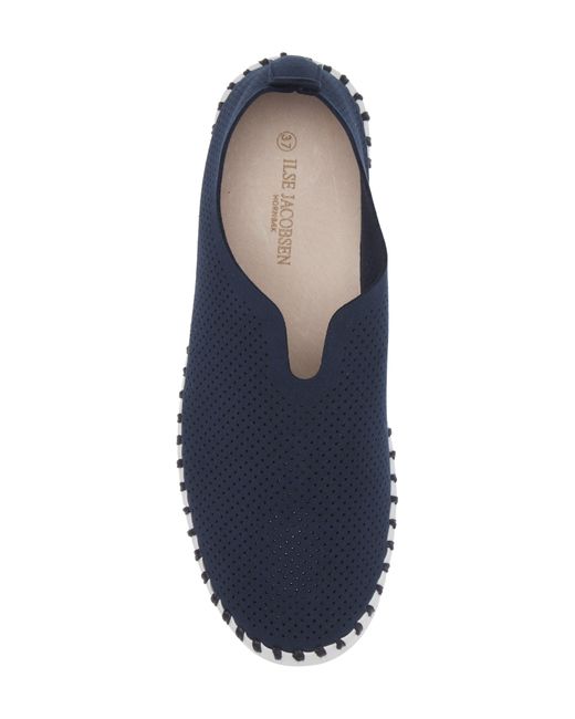 Ilse Jacobsen Blue Tulip Perforated Sneaker