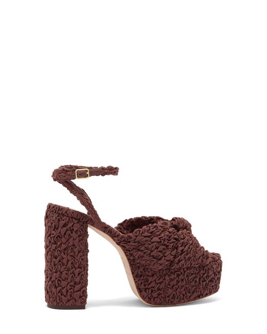 Loeffler Randall Roz Knot Ankle Strap Platform Sandal in Brown Lyst