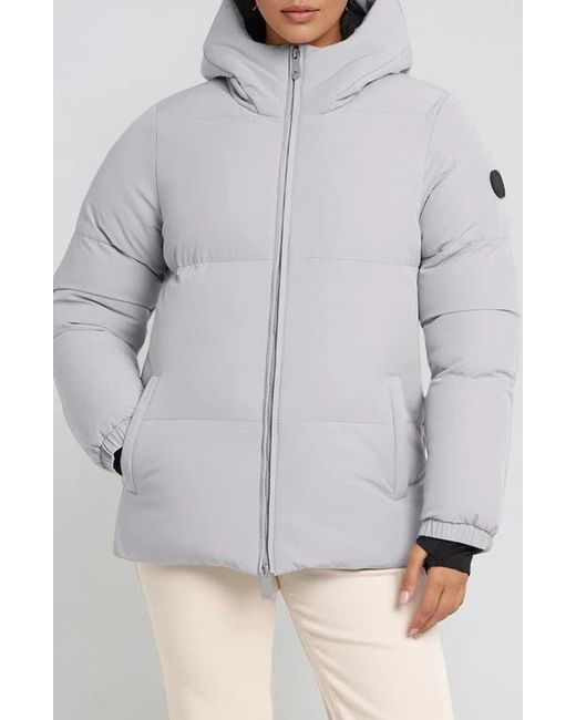 Noize Gray Stacy Water Resistant Hooded Puffer Jacket