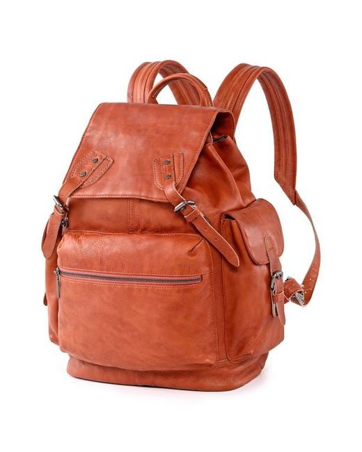 Old Trend Orange Bryan Leather Backpack
