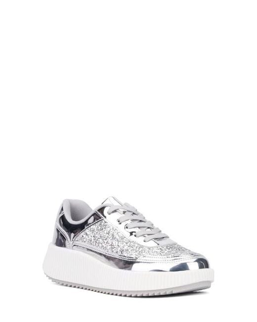 New York & Company White Tana Platform Sneaker