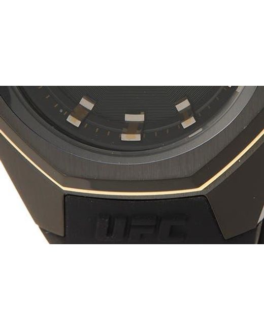 Timex Black Ufc Pro 30Th Anniversary Silicone Strap Watch, 45Mm for men