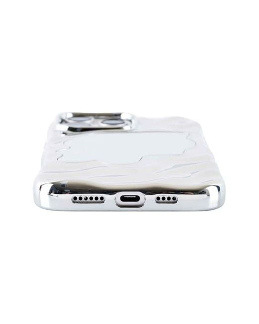 Auramma Gray Flowy Mirror Iphone 16 Pro Max Case