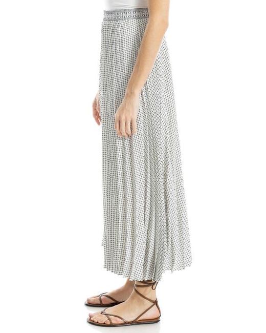Max Studio Multicolor Pleated Maxi Skirt