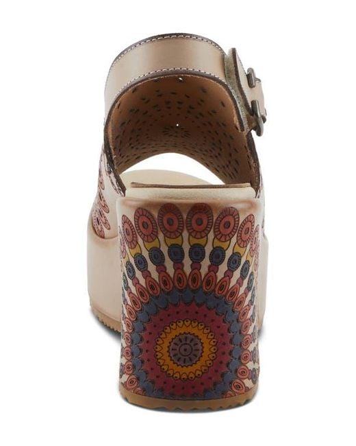 Spring Step Brown Stevienix Slingback Platform Sandal