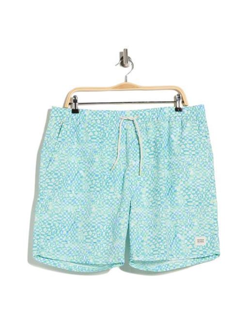 Scotch & Soda Blue Print Swim Trunks for men