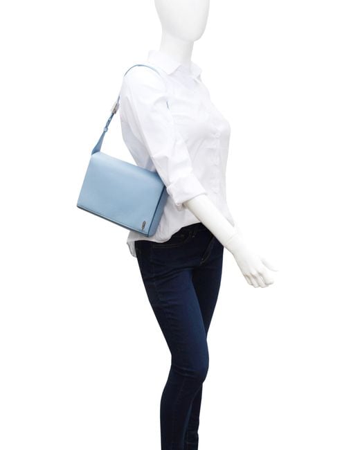 thacker Blue Jennie Flap Leather Shoulder Bag