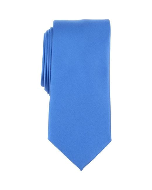 Savile Row Blue Solid Satin Tie for men