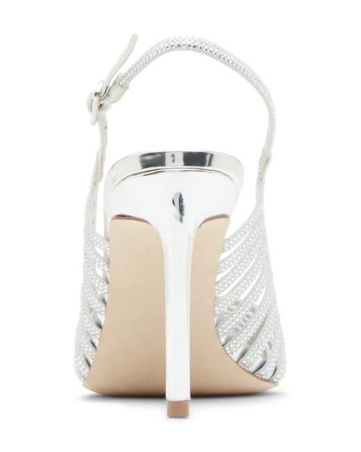 Steve Madden White Carleight Slingback Pointed Toe Pump