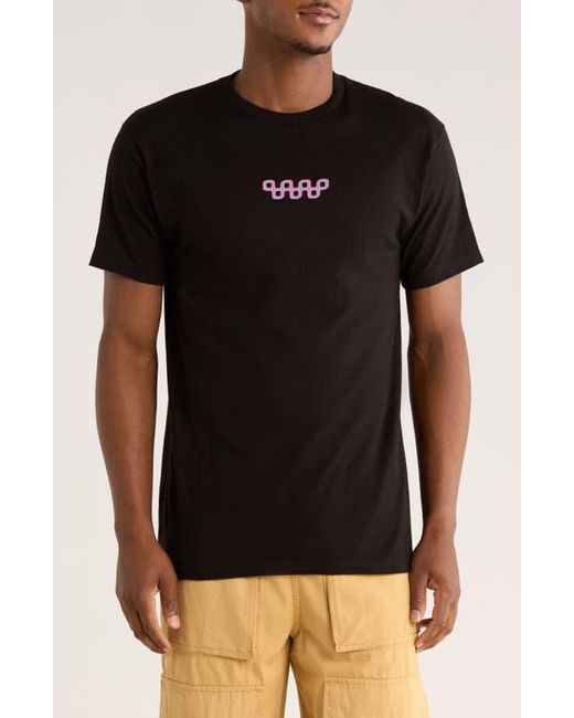 Vans Black Heat Vision Logo Cotton Graphic T-Shirt for men
